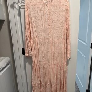 Floral Peach Maxi Dress